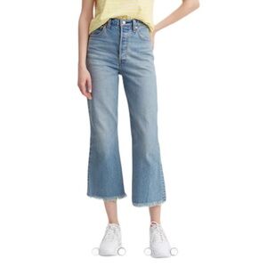 Levi’s 515 High Rise Cropped Flare Jeans, Light Wash/Stretch Denim